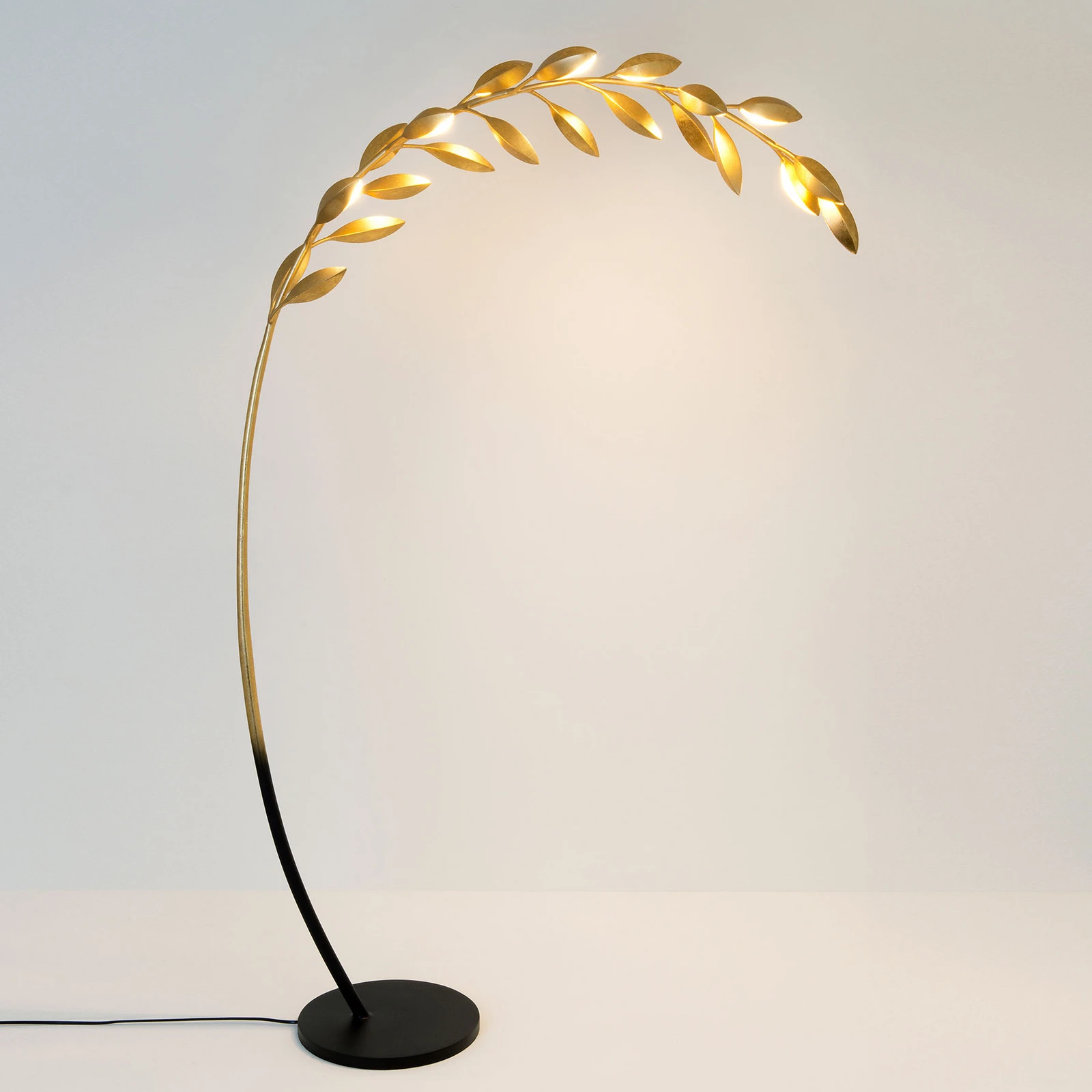 Lampa stojąca Riso, 11-pkt., złota