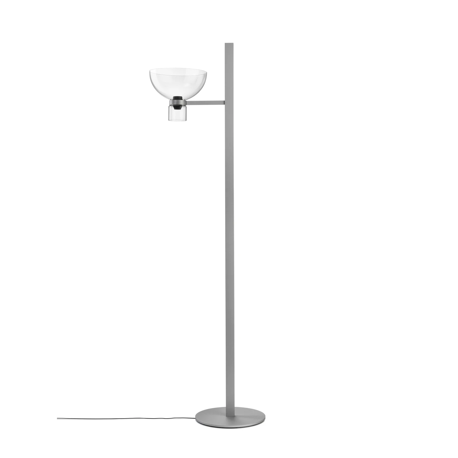 Lampa stojąca LED Flos Nocturne F1 Bowl, srebrna, wysokość 206 cm