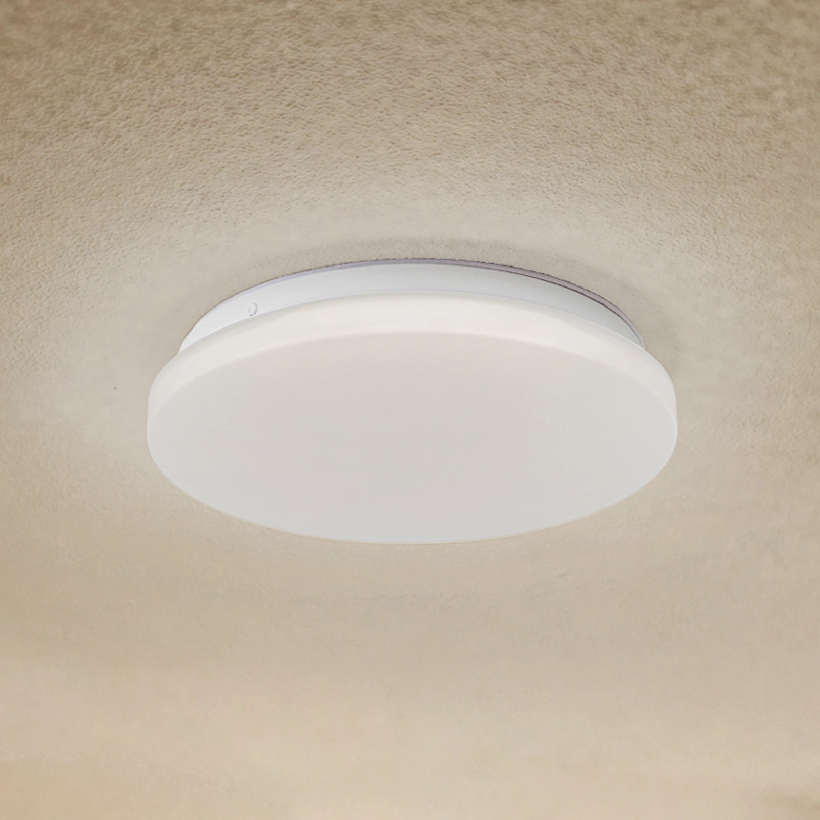 Lindby lampa sufitowa zewnętrzna LED Kirkola, 4000 K, Ø 26 cm, biały