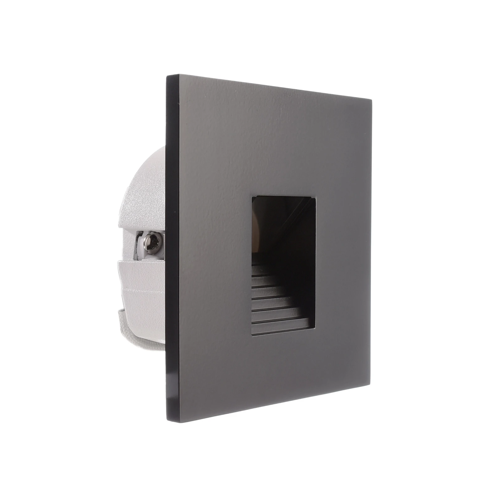 Oprawa wpuszczana ścienna LED SET Alwaid czarna 8 x 8 cm poziom 2 700K