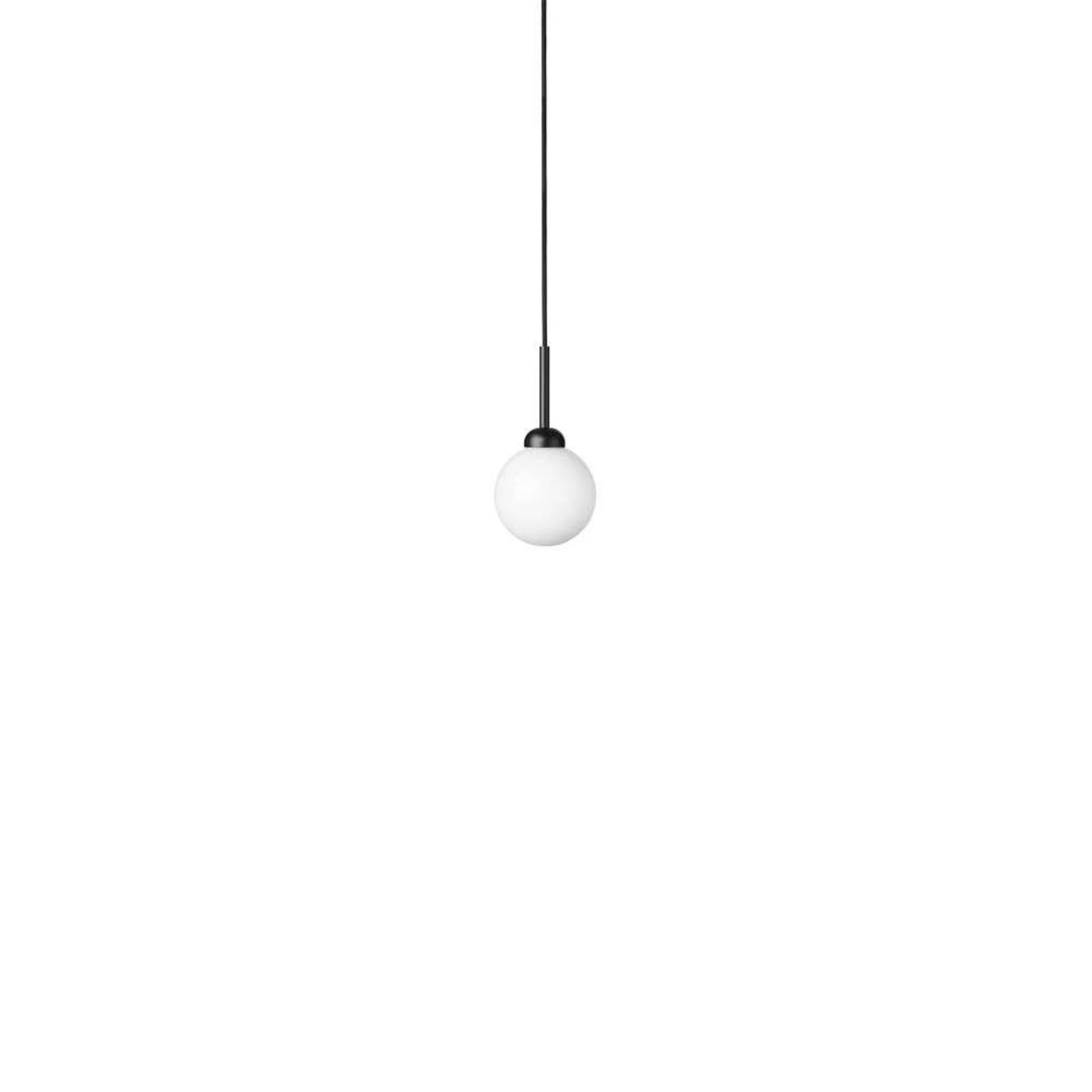 Lampa wisząca Nuura Apiales 1, Ø 12 cm, czarna/opalowa
