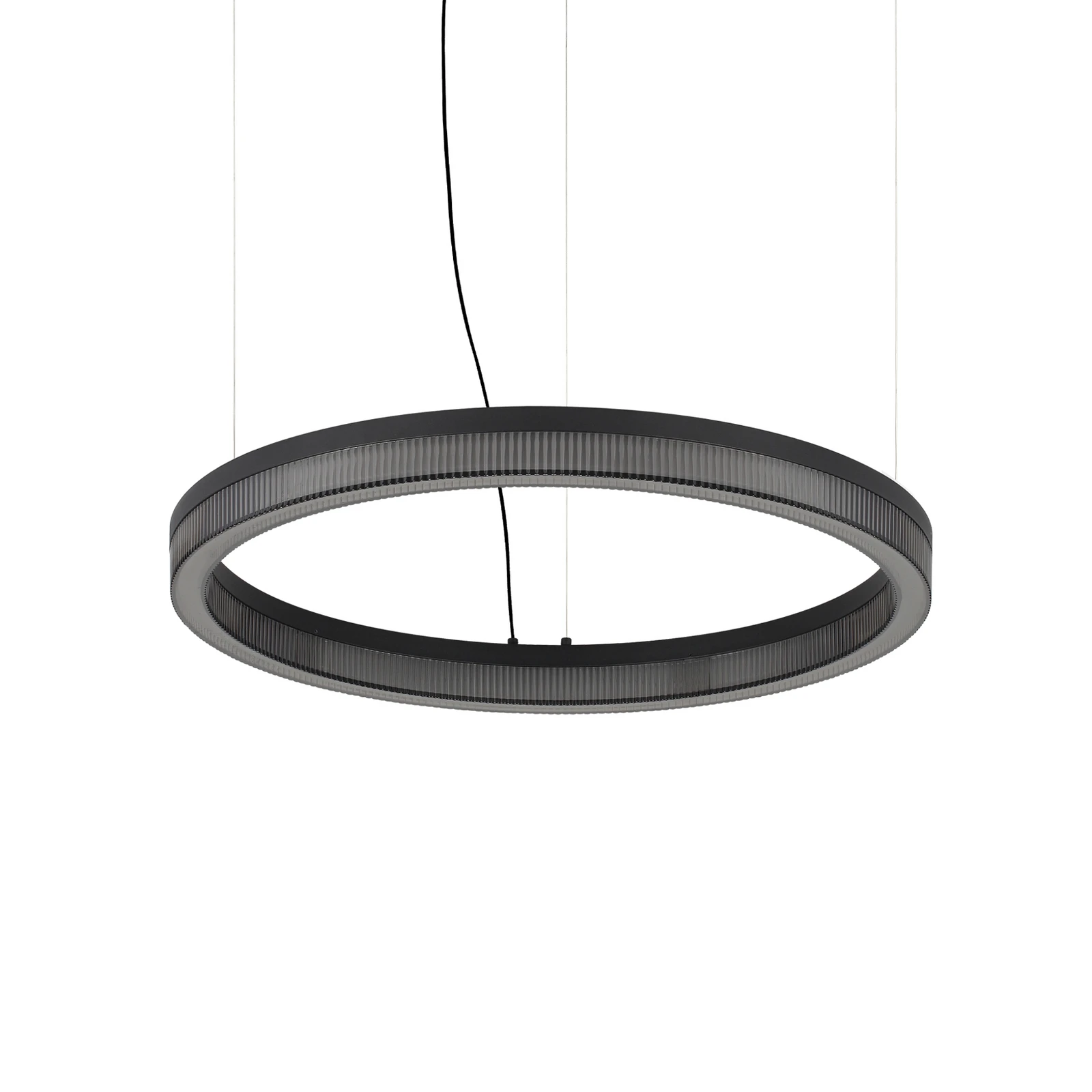 Żyrandol LED IDEAL LUX Crown, średnica 60 cm, czarna, metalowa