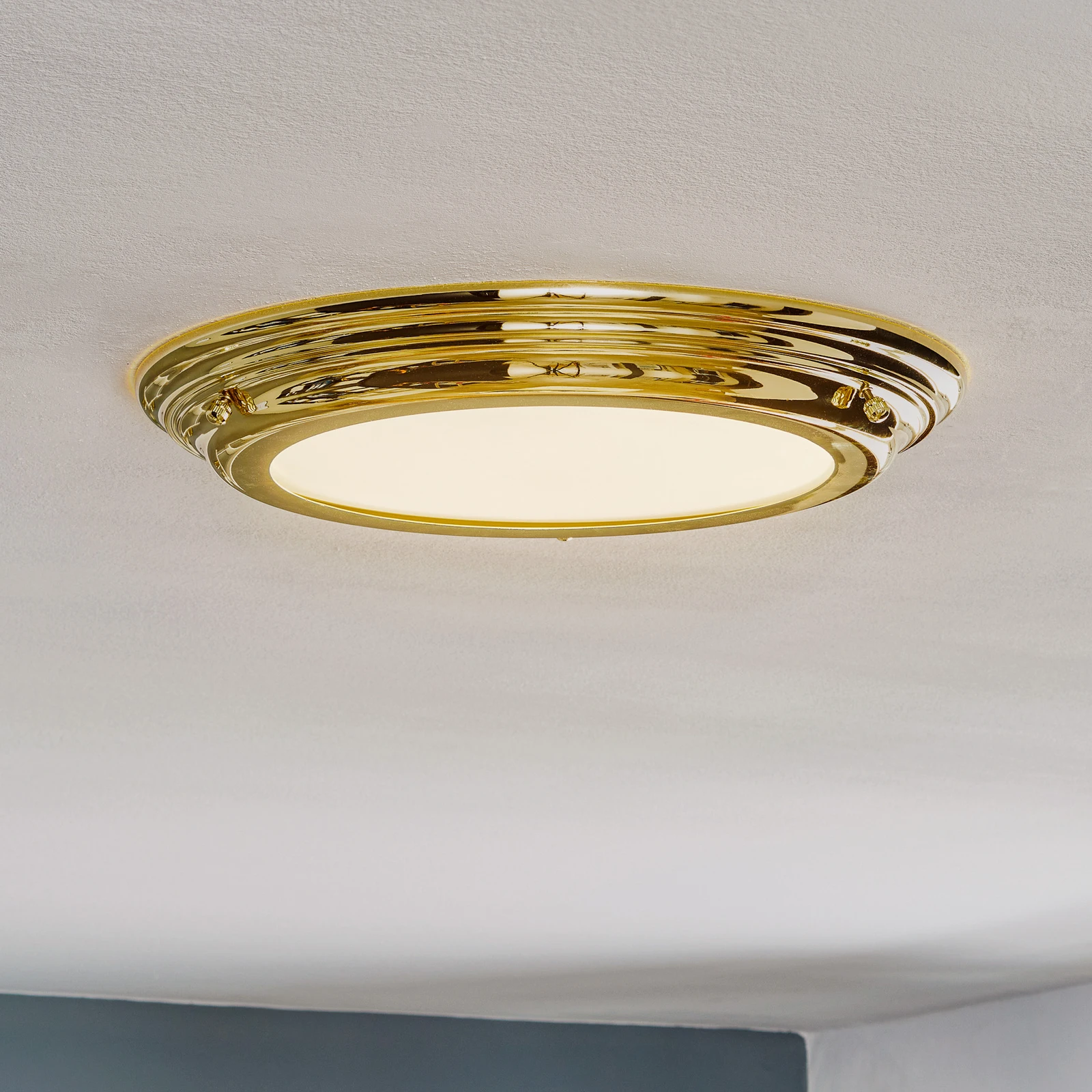 Lampa sufitowa LED Welland, mosiądz polerowany