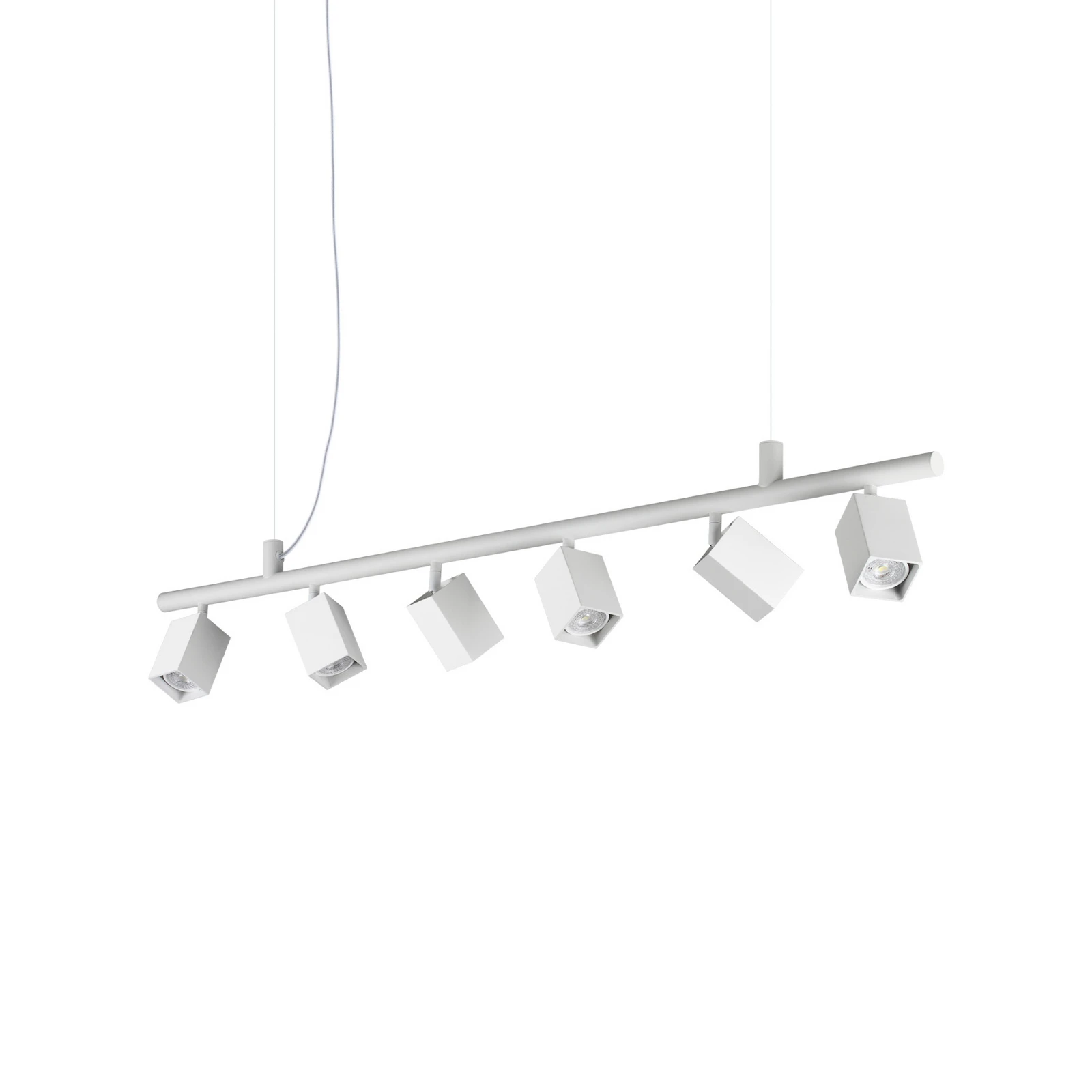 Żyrandol IDEAL LUX Dynamite Square, biały, 6-punktowy