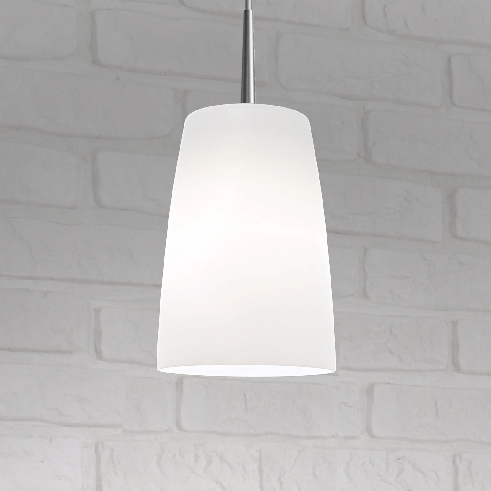 Żyrandol Casablanca Mesa, biały, szkło, średnica 14 cm, E27