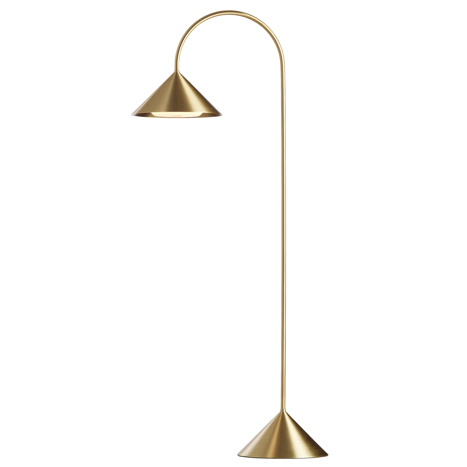 FRANDSEN lampa stojąca LED Grasp, kolor mosiężny, wysokość 72 cm