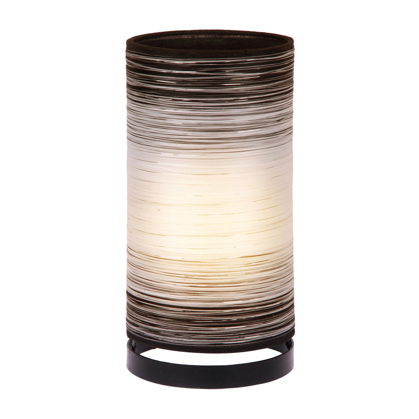 Lampa stołowa Julie owinięta nitkami, biała