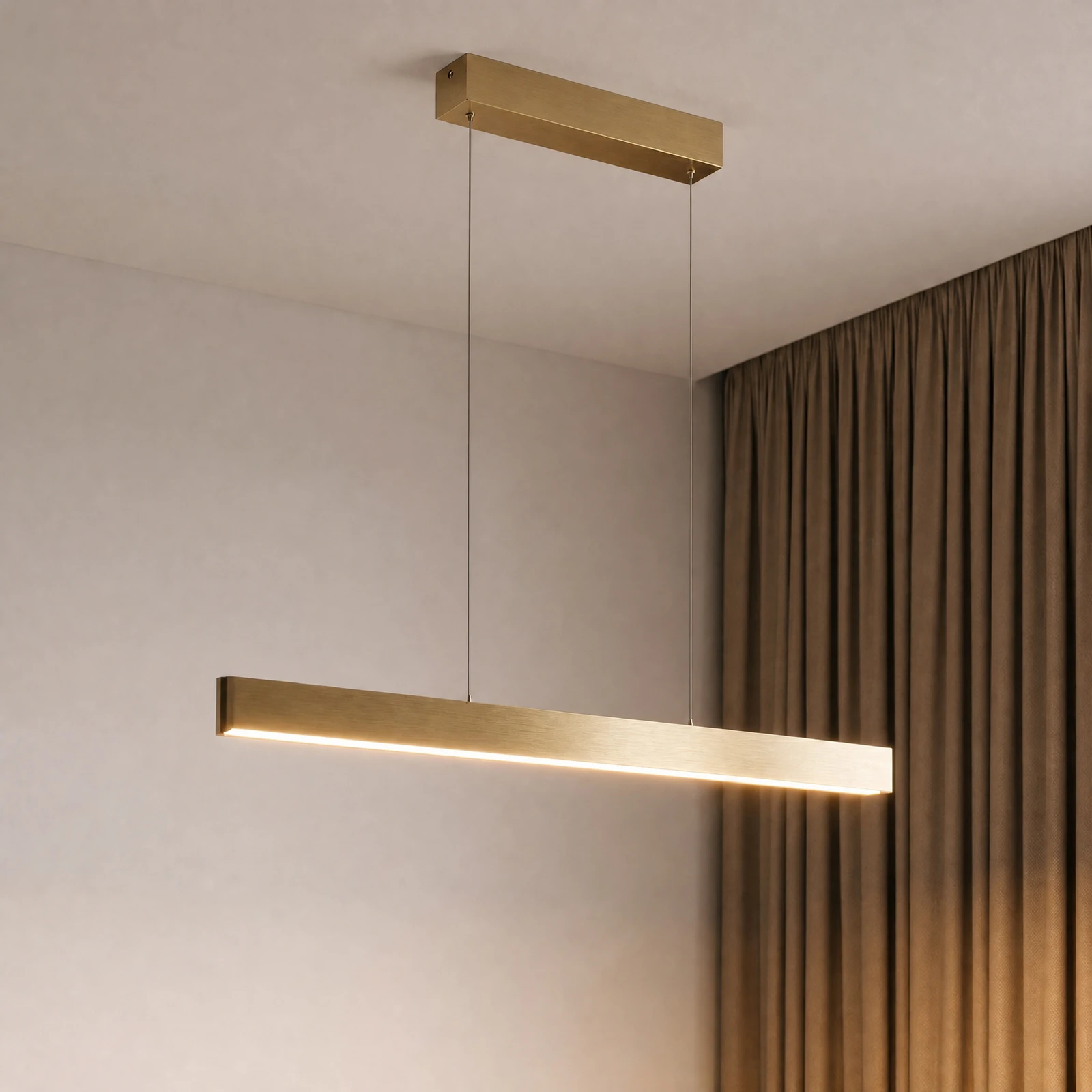 Lampa wisząca Lucande Smart LED Mylosh, złota, CCT, Tuya