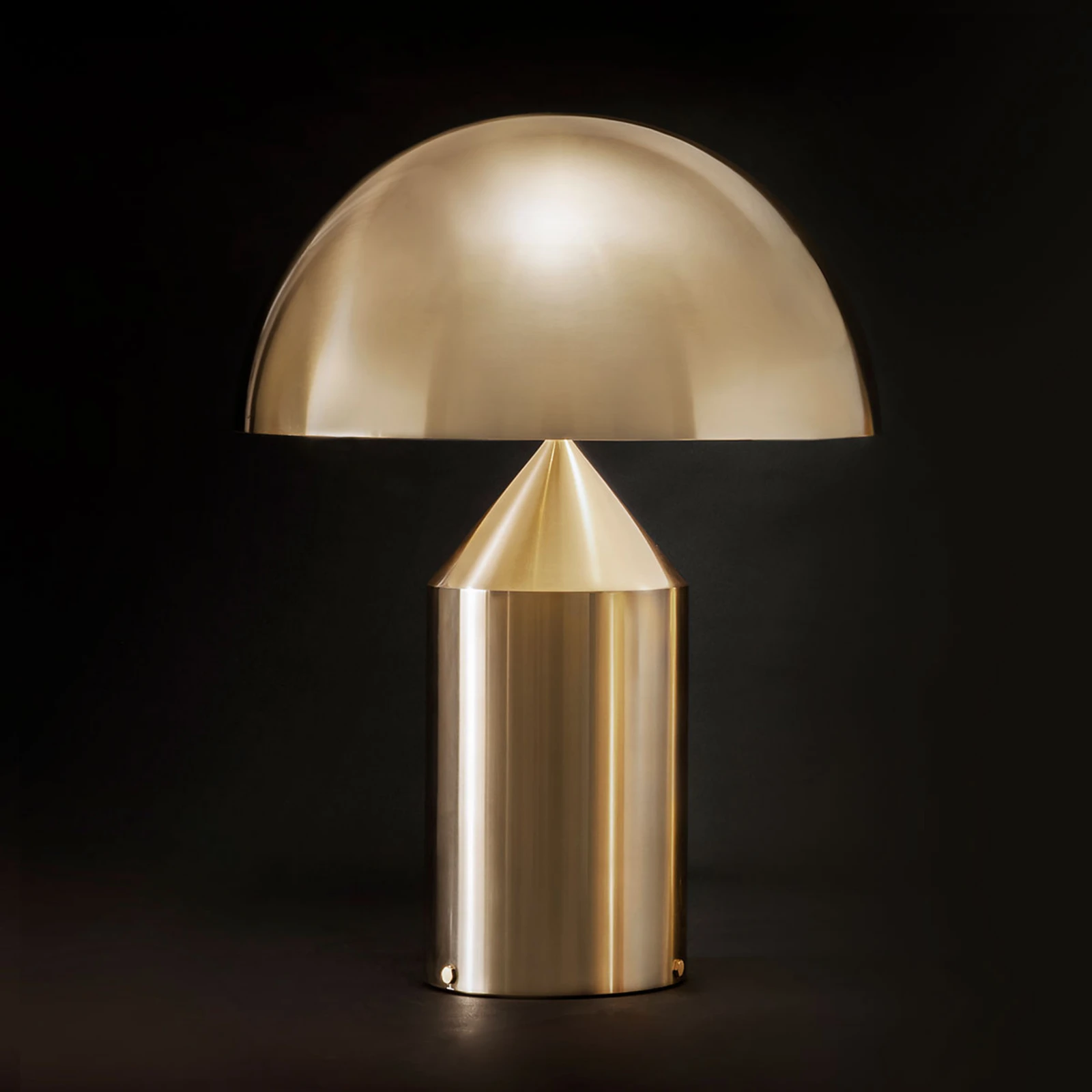 Oluce Atollo lampa stołowa ze ściemnianiem Ø50cm złota