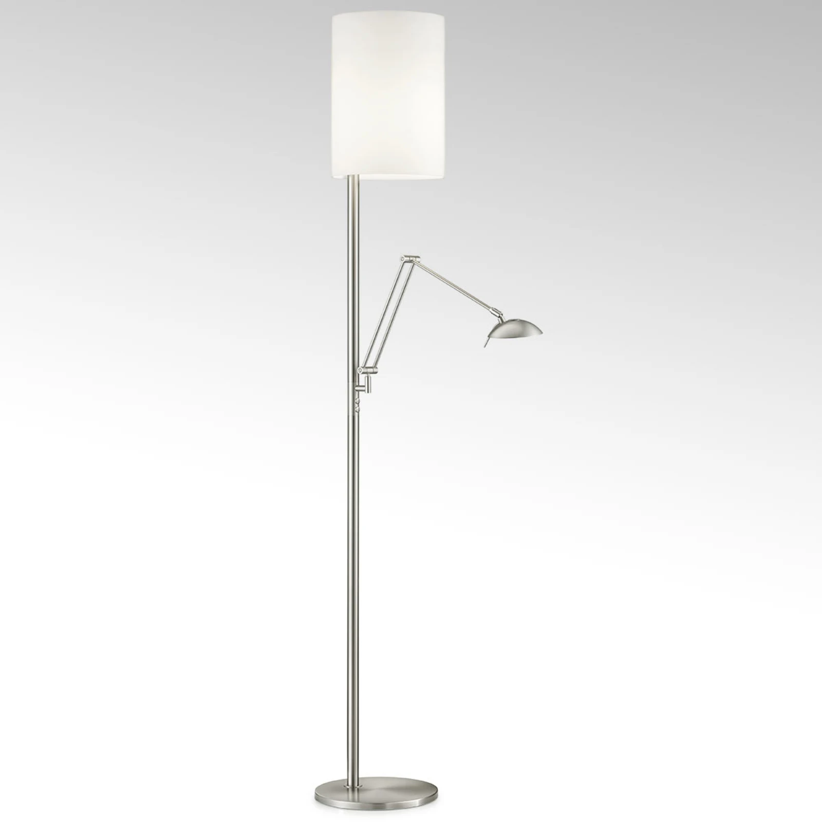 Lampa stojąca LED Nola, matowy nikiel