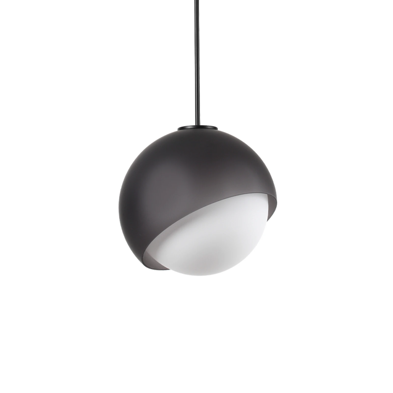 Żyrandol IDEAL LUX Bloom, średnica 12 cm, czarna, metal/szkło
