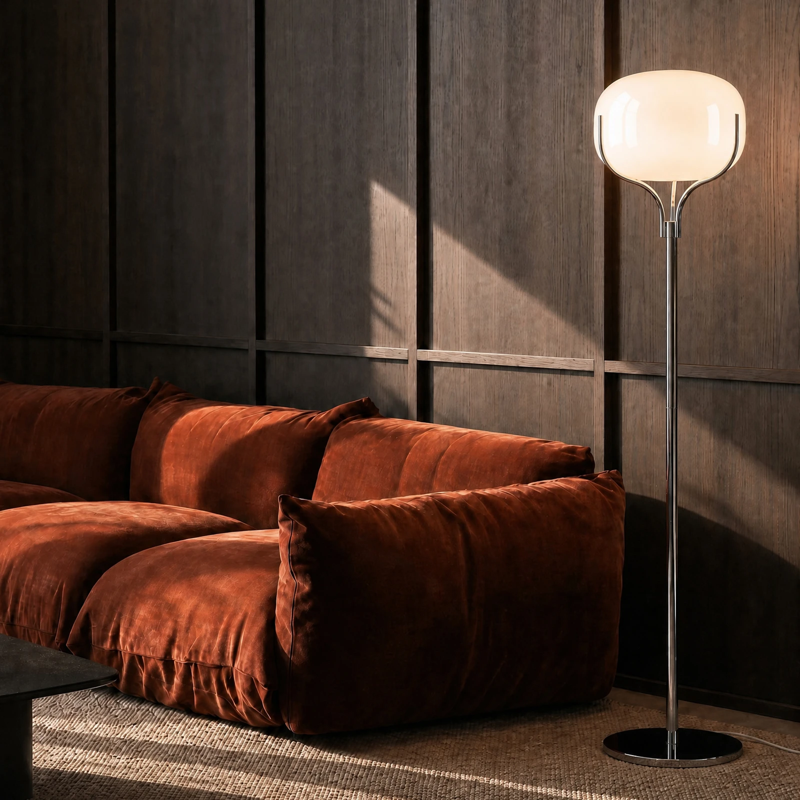 Lampa stojąca Lucande Christo, wysokość 160 cm, chrom/biały, szkło