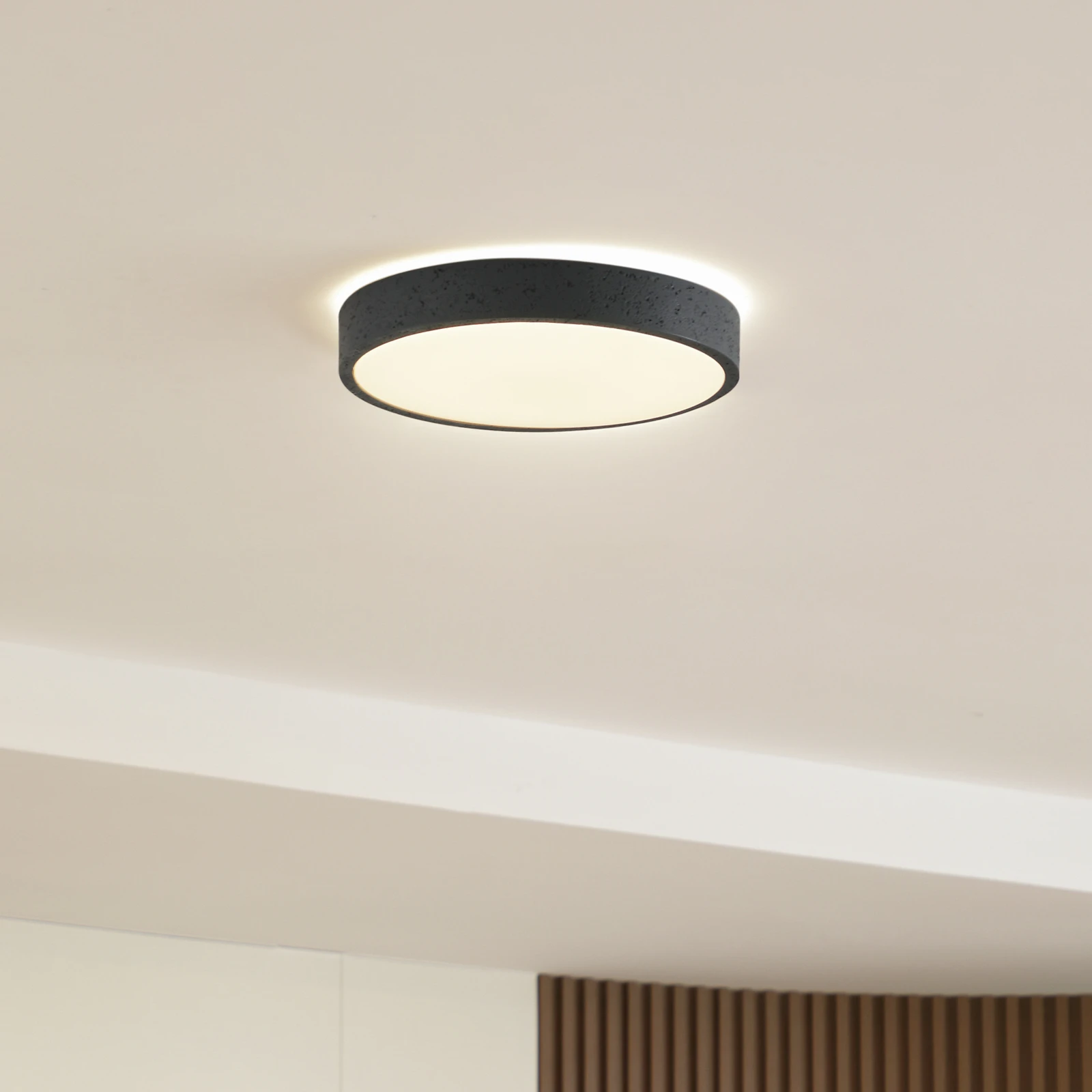 Lampa sufitowa LED Manala, betonowo-szara, RGB, CCT, pilot