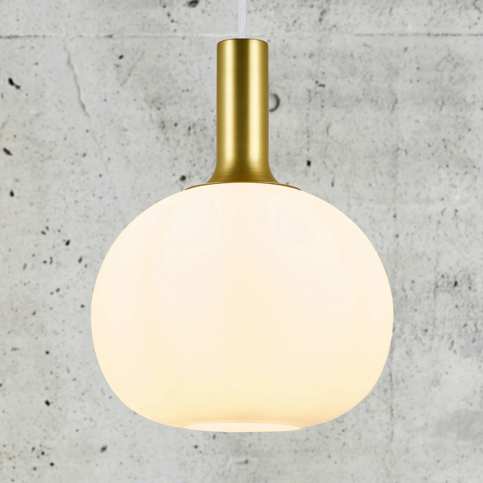 Lampa wisząca Alton szklany klosz biała Ø 25cm