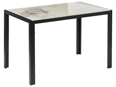 Stół do jadalni CLARENCE Biały marmur 120 cm 70 cm Ceramika