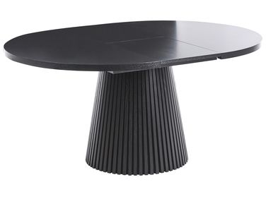 Stół do jadalni rozkładany MOORE Jesion czarny 120/160 cm 120 cm