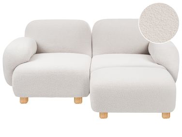 AMLI dla 2 osób Sofa modułowa Złamana biel Boucle z otomaną