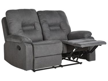 Sofa z manualną funkcją relaksu dla 2 osób BERGEN Ciemnoszary