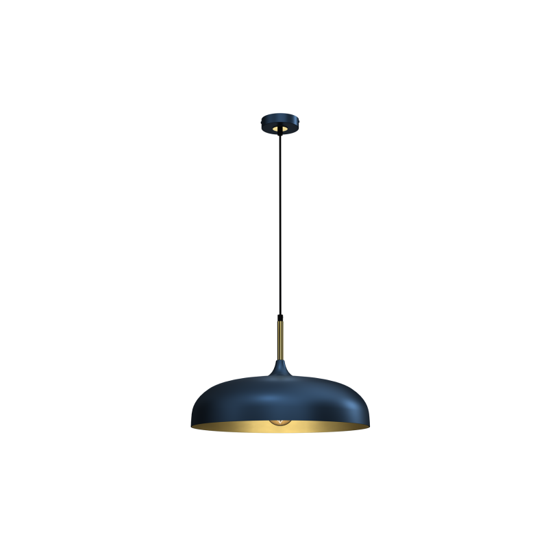 Lampa Wisząca Lincoln Blue/Gold 1Xe27
