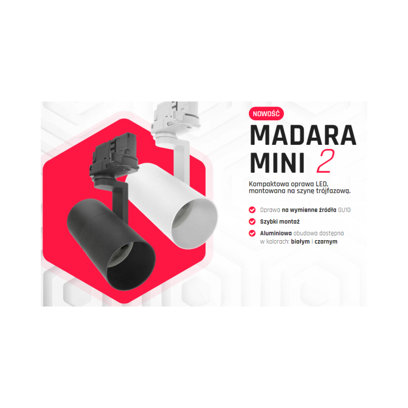 Reflektor Szynowy Madara Mini Ii - Czarny