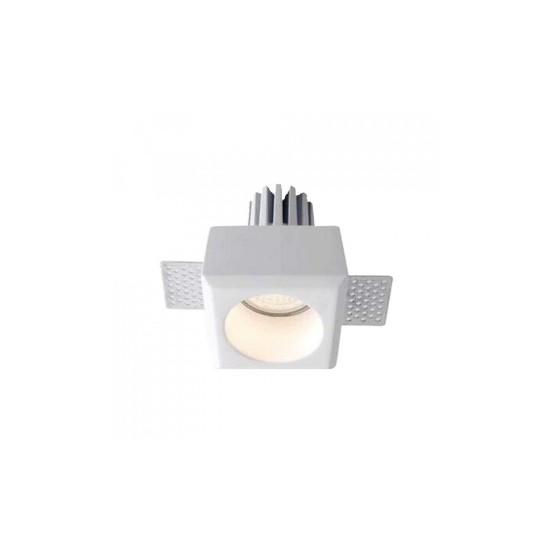 Oprawa Gipsowa Oczko Sufitowe V-Tac Gu10 Białe Kwadrat 80X80 Vt-11001 3 Lata Gwarancji