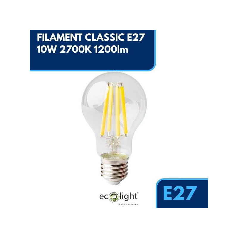 Filament Classic E27 10W 2700K 1200Lm
