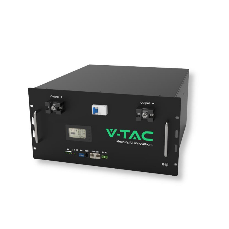 Magazyn Bank Energii V-Tac Powerbank Jednofazowy 9.6Kwh Rack 48V 200Ah Vt-48200B 5 Lat Gwarancji