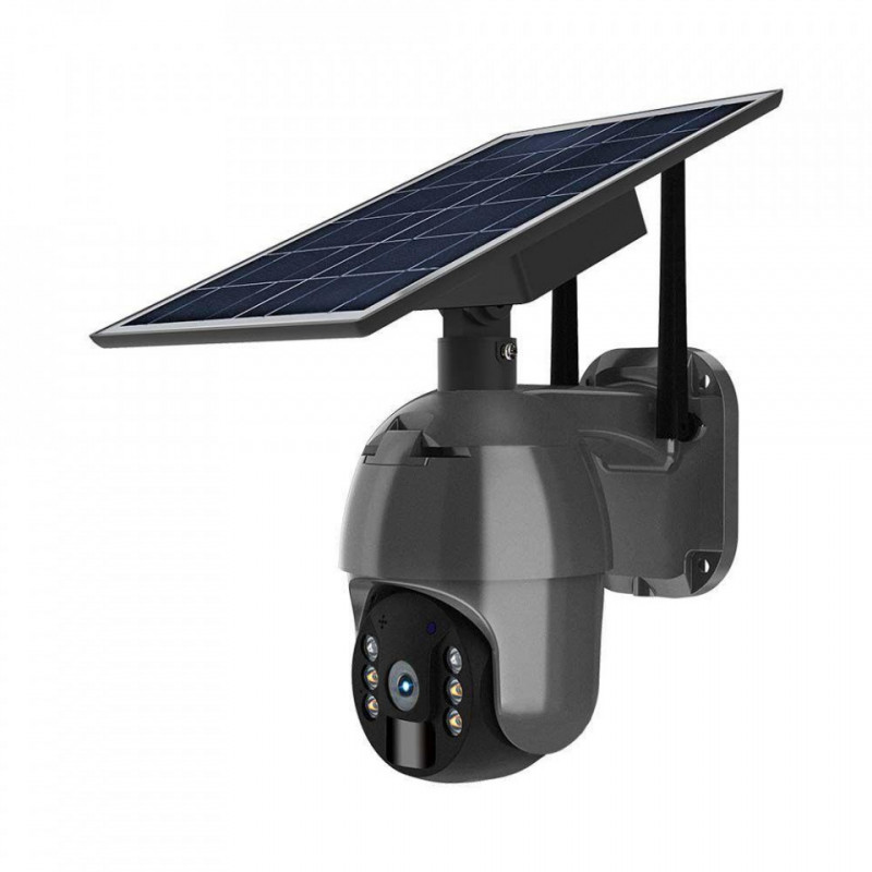 Kamera Zewnętrzna V-Tac Wifi Hd Smart Solarna Obrotowa Ptz Ir Czarna Vt-11024-Wifi