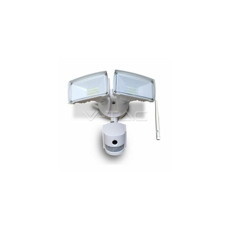 Projektor Led Z Kamerą Wifi 18W Czujnik Ruchu Biały Vt-4818 6000K V-Tac 600Lm