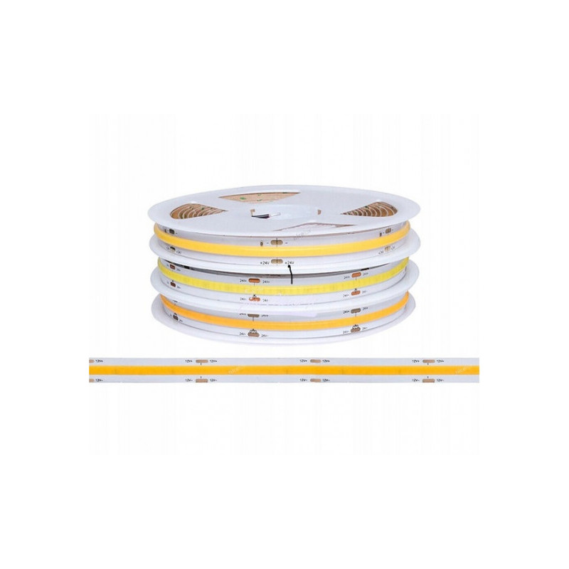 Taśma Led Cob Premium 12V 11W/M 1M - Biała Ciepła Promocja