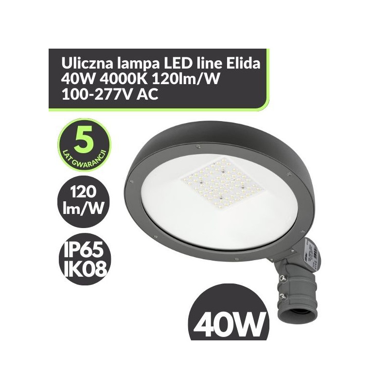 Led Line™ Elida 40W 4000K 120Lm/W 100-277V Ac T3