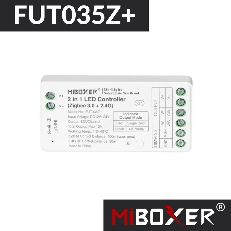 Sterownik 2W1 Mono/Cct 12V-24Vdc 12A Zigbee 3.0 Fut035Z+