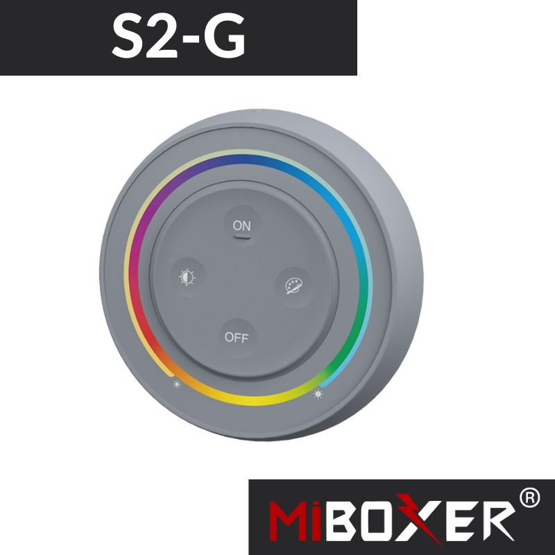 Panel Naścienny Rgb+Cct Okrągły 1-Strefowy 2Xaaa Szary S2-G