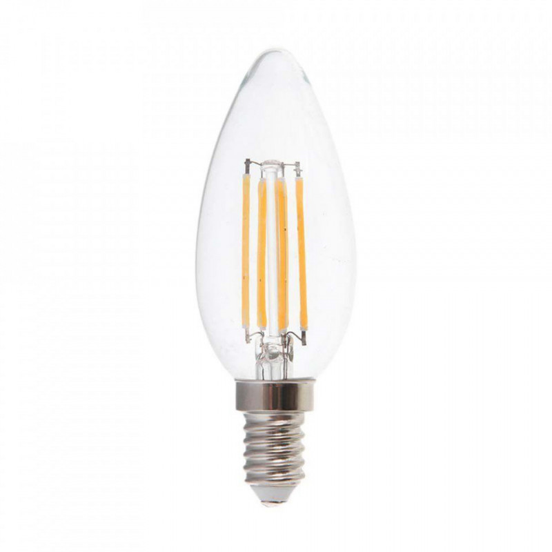 Żarówka Led V-Tac 5,5W E14 Filament Świeczka Ściemnialna Vt-21125 4000K 600Lm 2 Lata Gwarancji