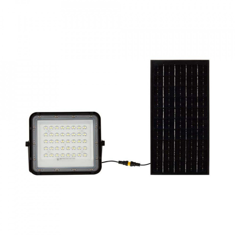 Projektor Led Solarny V-Tac 80W Pilot, Auto, Timer, Ip65 Czarny Vt-80W 4000K 800Lm 2 Lata Gwarancji