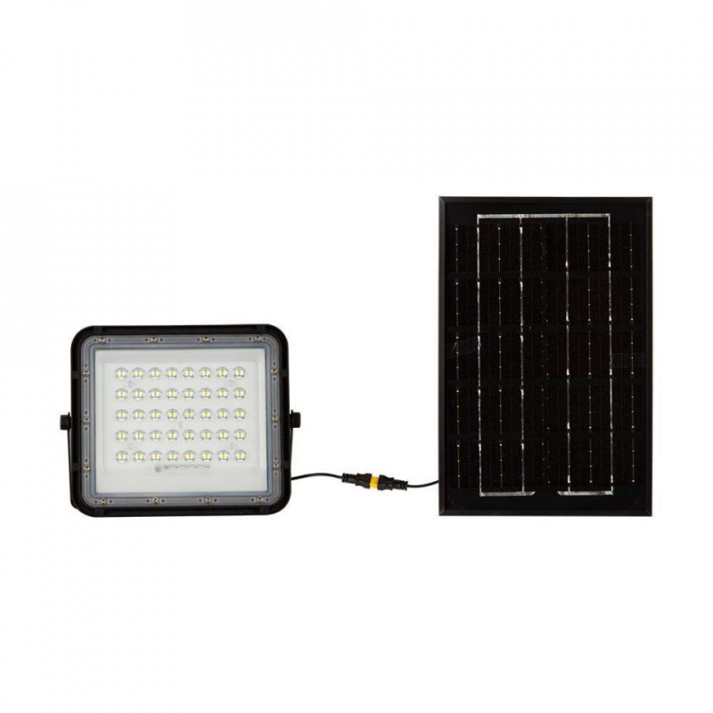 Projektor Led Solarny V-Tac 40W Pilot, Auto, Timer, Ip65 Czarny Vt-40W 6400K 400Lm 2 Lata Gwarancji
