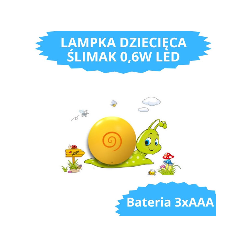 Lampka Dziecięca Ślimak 0,6W Led