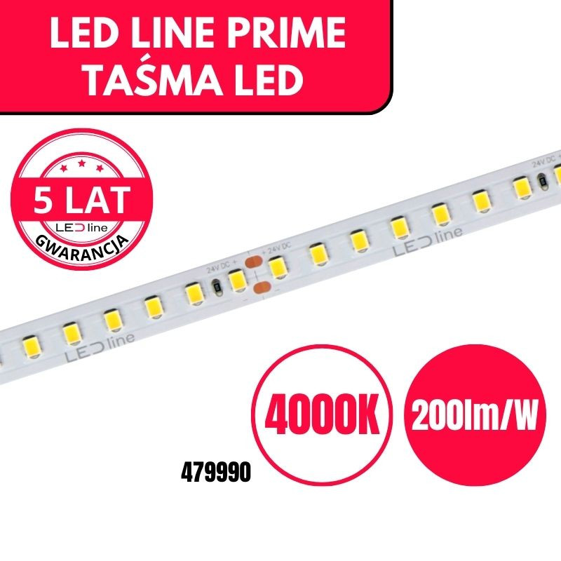 Led Line Prime Taśma Led 144 Smd 24V 4000K 6,5W 200Lm/W