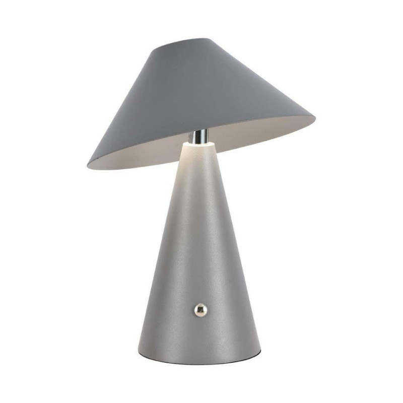 Lampka Biurkowa Nocna V-Tac 3W 24Cm Ładowanie Usb Ściemnianie Dotykowe Szara Vt-1051 3000K-6000K 200Lm