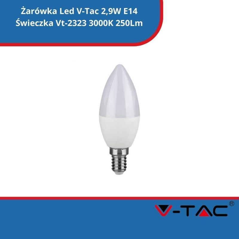 Żarówka Led V-Tac 2,9W E14 Świeczka Vt-2323 3000K 250Lm