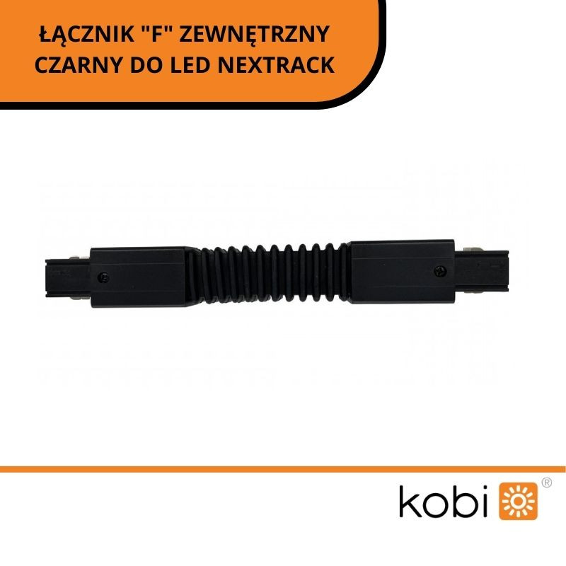 Łącznik "F" Zewnętrzny Czarny Do Led Nextrack