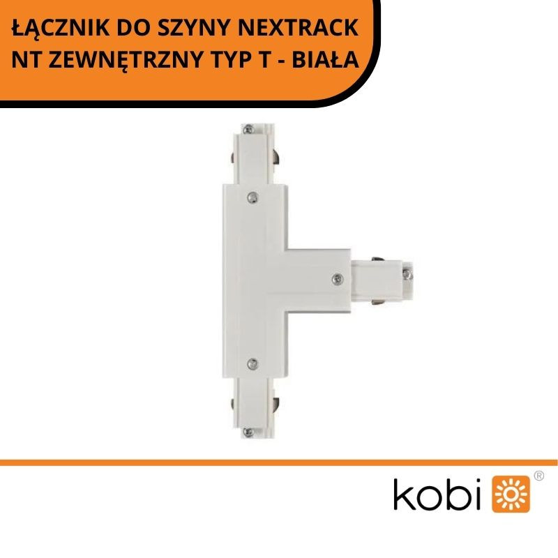 Łącznik Do Szyny Nextrack Nt Zewnętrzny Typ T - Biała