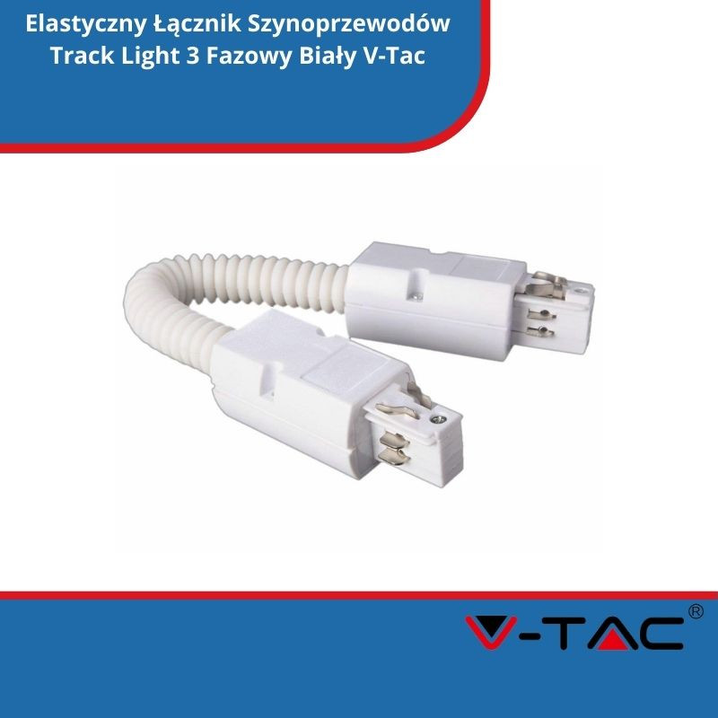 Elastyczny Łącznik Szynoprzewodów Track Light 3 Fazowy Biały V-Tac