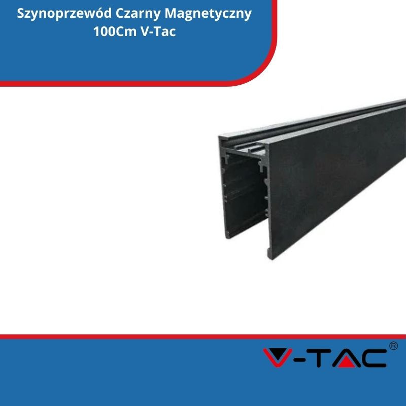 Szynoprzewód Czarny Magnetyczny 100Cm V-Tac
