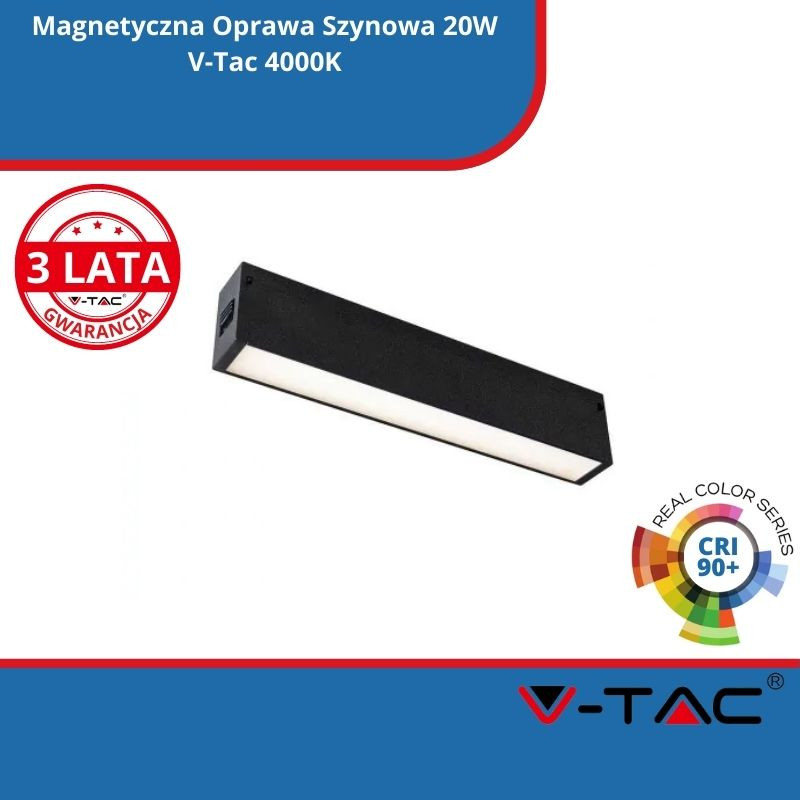 Magnetyczna Oprawa Szynowa 20W V-Tac 4000K