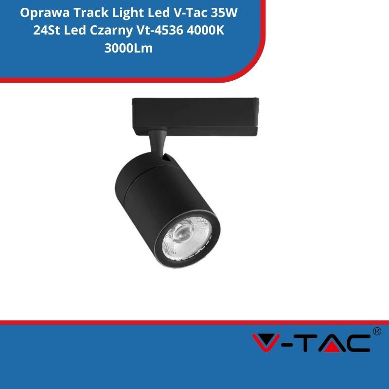 Oprawa Track Light Led V-Tac 35W 24St Led Czarny Vt-4536 4000K 3000Lm