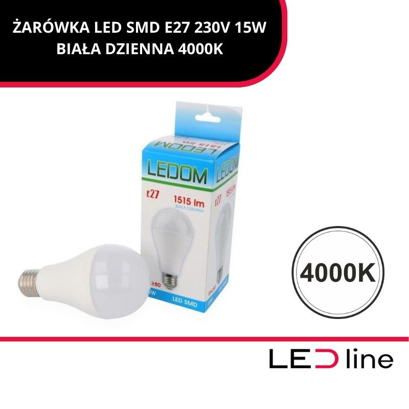 Led Line Lite Żarówka Led E27 15W 4000K 1515Lm 230V A60