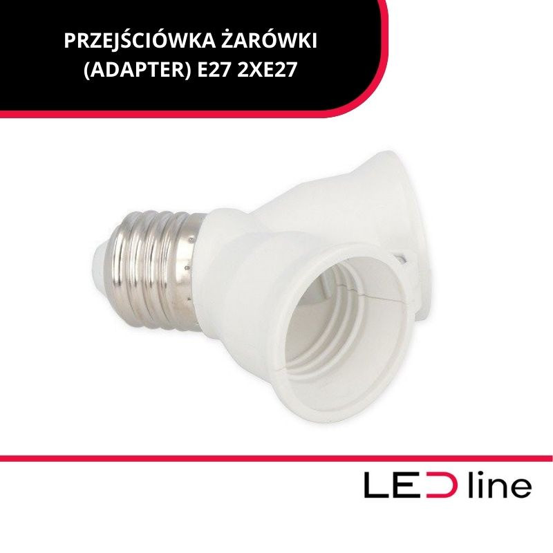 Led Line™ Przejściówka Żarówki E27- 2Xe27