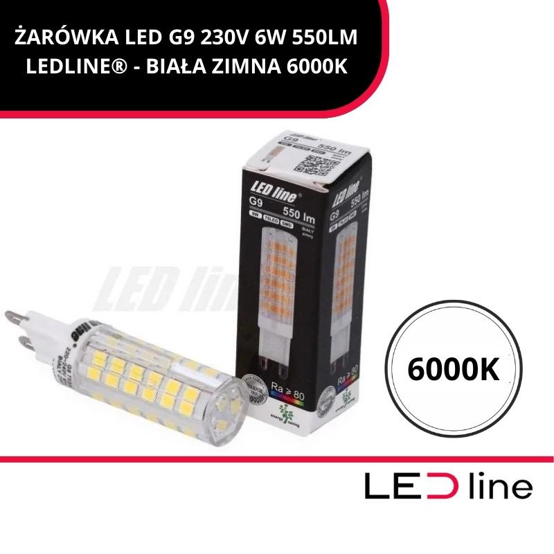 Żarówka LED G9 6W 6000K 550Lm 220-240V