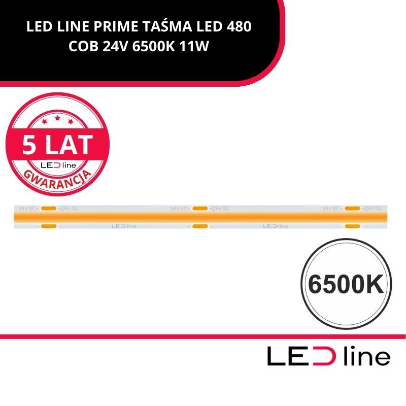 Led Line Prime Taśma Led 480 Cob 24V 6500K 11W